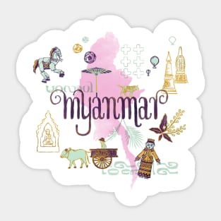 Drawings from Myanmar Sticker